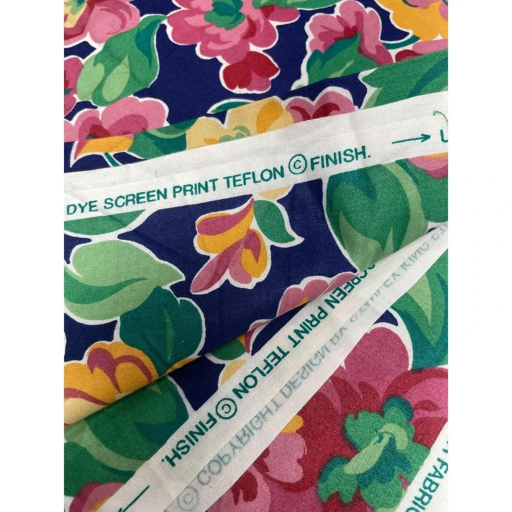 Stanley King Studio Fabric Floral‎ Cotton Teflon Finish Vibrant BTY